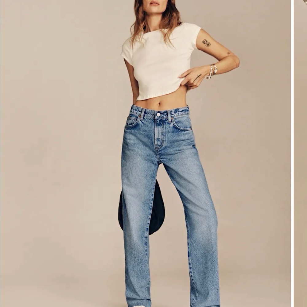 Reformation Val 90s mid rise straight jeans